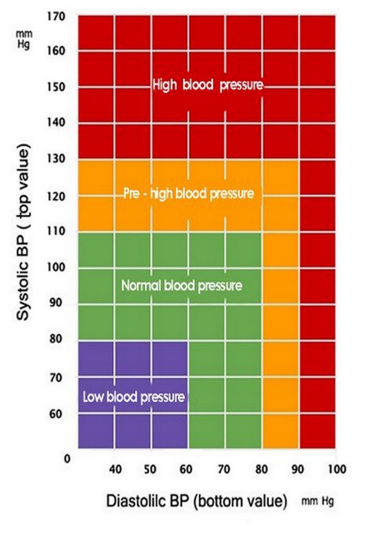 2019 Blood Pressure Chart